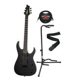Schecter Sunset-6 Triad 6-String Electric Guitar with Ebony Fretboard Right-Handed (Black) Bundle