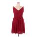 David's Bridal Casual Dress: Red Dresses - Women's Size 14