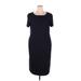 Long Tall Sally Casual Dress - Midi: Black Solid Dresses - Women's Size 18