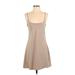 Abercrombie & Fitch Casual Dress - Mini: Tan Solid Dresses - Women's Size Small Tall