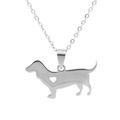 Mens Necklaces Pendant Stainless Steel Pet Sausage Dog Necklace Sweater Chain Individually Packaged Dachshunds Shaped Pendant Jewelry Funny Sausage Dog Necklace