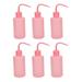 Tersalle 6pcs Safety Wash Bottle 250ml Cleaning Tattoo Squeeze Bottle with Narrow Mouth for Tattooist Pink