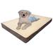 47 X29 X4 Beige Color Gusset Orthopedic Waterproof Memory Foam Pet Bed Pad for Large Extra-Large Dog Crate Size X30 with 2 External Covers