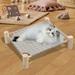 Oneshit 20.86x18.89x5.12in Dog Suspended Bed Wooden Dog Suspended Elevated Cold Bed Detachable Portable Indoor/Outdoor Pet Bed Suitable For Cats And Small Dogs Pet Bed Clearance Pet Products