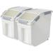 2 Pack Dog Food Storage Container with Scoop Large Airtight Pet Dog Food Bin Container for Dog Treats Rice Dog Dry Food Bin Baking Supplies Flour Rice