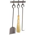 KEERDAO LR2TR HS Fireplace Tools Set Hammered Steel