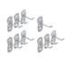 10PCS Tool Hanging Hook Metal Display Rack Metal Shop Goods Shelf Hooks Thickening Square Hole Plate Tool Hooks Household Kitchen Hooks for Supermarket Home Use Size 15cm Silver