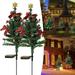 HTHJSCO Garden Lamps Solar Christmas Decorations Tree Lights Solar Lawnes Tree Lights Outdoor Christmas Tree Ground Lights Holiday Garden Yard Decoration