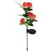 Tantouec Artificial Flowers 3 Lights Head Solar Led Garden Stake Decorative Lamp Solar Outdoor Outdoor Artificial Flowers 1*Solar Rose Lamp