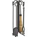 KEERDAO Home and Hearth KEERDAO Forged Iron Fireplace Tool Set 28 Warm Matte Black