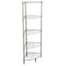 Steel Wire 5-Tier Triangular Corner Storage Shelving Unit Home Organization Tower With Adjustable Height White