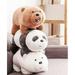 Adorable Plush Bear Panda White Bear Toy Creative Floppy 3 Pack Bear Panda White Beartle Soft Stuffed Animal Plush Pillow Cute Birthday Holiday for Boys Girls Kids Toddlers 12