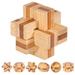 Brain Teasers Metal and Wooden Puzzles for Kids and Adults 6 Pack Mind IQ and Logic Test and Handheld Disentanglement Games Durable JANDEL Wood Educational Toys