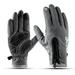 Topwoner Unisex Cycling Gloves Winter Cold Weather Thickness Warm Fleece Inner Zippered Adjustable Full Finger Gloves for Ski Snowboard Bike Running Motorbike