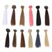 12pcs DIY Long Straight Synthetic Hair Brownness Hair Extensions for Dolls Handcraft Materials
