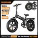 DEEPOWER A1 Folding Electric Bicycle 1000W 20 x 4.0 Fat Tire Electric Bike Speed 30 MPH 48V 20Ah Removable Battery 7-Speed Gears Mechanical Disc Oil Brakes Ebike for Adults
