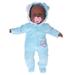 16inch Reborn Doll Black Skin Color Simulation Soft Vinyl Lifelike Baby Doll with Pacifier YaoFengYing12