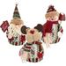 3 Pieces of Sitting Santa Claus Plush Santa Claus Snowman Reindeer Toy Doll for Christmas Table Desk Fireplace Table Decoration for Home Festival Party Decoration Supply