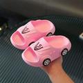 Boys Cartoon Car Lightweight Non-Slip Open Toe Slides For Toddlers Kids Children Summer
