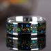 1pc Fashionable Exquisite 8MM Titanium Steel Starry Sky Ring Engagement Wedding Jewelry For Men