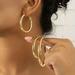 6 pieces Elegant Golden Hoop Earrings - Hip Hop Style Alloy Jewelry for Women - Perfect Daily Casual Accessory