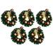 5 Pcs Dollhouse Christmas Garland Mini Cute Exquisite Christmas Garland Model for 1/12 Miniature Doll House