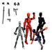 Barsme Titan 13 Action Figure Set of 9 T13 Action Figure 37D Printed Action Figures Movable Multi-jointed Figure Toys Stick Bot Articulated Robot Dummy Action Figures Toys Gifts for Him Boys Friend