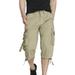 Dolkfu Short for Mens to Run Zipper Cotton Pockets Cargo Shorts Mens Bike Shorts Plus Size L
