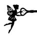 1pc Fairy Silhouette Statue Garden Fairy With Key Shape Stakes Metal Fairy Elf Silhouette Insert Ornament For Outdoor Garden Tree