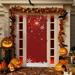 SKYSONIC 35 x 79 Christmas Snowflake Door Cover Washable High Elastic Fabric Waterproof Front Festive Door Cover For Home Indoor Outdoor Party Decoration