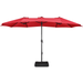 Alden Design 15 ft Patio Umbrella Market Extra Large for Outdoor Red