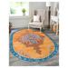 YOSITiuu Timeless Collection Rug â€“ 5 x 8 Oval Orange Flatweave Rug Perfect for Living Rooms Large Dining Rooms Open Floorplans