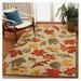 YOSITiuu RAVELLA Indoor/Outdoor Hand Tufted Synthetic Blend Durable Area Rug - Traditional Fall Leaf Decorative (Falling Leaves Natural) (8 3 x 11 6 )