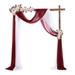 2Pcs Wedding Arch Draping Fabric 28 x 18ft White Wedding Arch Drapes Sheer Backdrop Curtain for Wedding Ceremony Party Ceiling Decoration