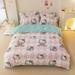 Sanrio Hello Kitty Bedding Set 100%cotton Duvet Cover Bed Sheet Pillowcase Bedsheet Single King Queen Twin Size Home Textile