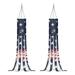 GIFTPUZZ 2 Pieces American Flag Outdoor Gardern Decorations Tree Hanging Windsock for Front Yard Porch Lawn Garden Pillar Party Decorations