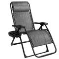 leecrd Zero Gravity Chair Oversize Lounge Patio Heavy Duty Folding Recliner Beige