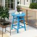 Costaelm Paradise Outdoor HDPE 35 Round Counter Height Patio Bar Table Pacific Blue
