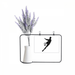 Sports Football Soccer Outline Artificial Lavender Flower Vase Bottle Card