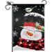 1pc Snowman elk bell pattern flag Christmas double-sided printed garden flag farm yard decoration excluding flagpoles