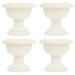 Qumonin 4Pcs Classic Urn Planter Plastic Flowerpots European Style Home Decor White