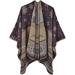 PIKADINGNIS Women Shawls Wrap Poncho Cape Open Front Blanket Shawl Double Side Thickened Scarf Winter Warm Blanket