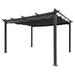 Historyli Go5H Outdoor Canopy Tent Retractable Pergola 13 x10 With Aluminium Frame Canopy Sun shelter Pergola Rust Gazebos Tent For Garden Backyard Terraces