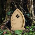 Zynic Ornament 1 PCS DIY Fairy Garden Decorations Miniature Gnome Home Window Door For Trees Yard Art Garden Sculpture Decor Fairy Door Diy Coloring Decor Fairy Garden Outdoor Decora Accessories