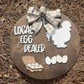 Gbayxj Farmhouse Decorative Hen Laying Eggs Front Door Number Hanging Garden Decoration House Fun Hen Decoration House Number 1PC