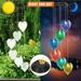 Avtoify 4th of Decor Savings Wind Chimes Solar Wind Chimes Outdoor Color Changing Light Up Wind Chimes Solar Powered Memorial Wind Chimes Birthday Gifts White