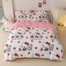 Sanrio Hello Kitty Bedding Set 100%cotton Duvet Cover Bed Sheet Pillowcase Bedsheet Single King Queen Twin Size Home Textile