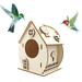 Baikk Wooden Bird Houses for Outside DIY Bird House Wooden Bird Hanger Outdoor Wooden Hanging Bird Houses for Decorations Gardens