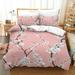 Modern Bedroom Decor Home Bedclothes Sakura Printed Duvet Cover Pillowcase Bedding Set California King (98 x104 )