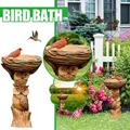 Ljstore Resin Birdbath Polyresin Antique Garden Bird Bath For Home Garden Yard Desktop Ornament Home & Garden